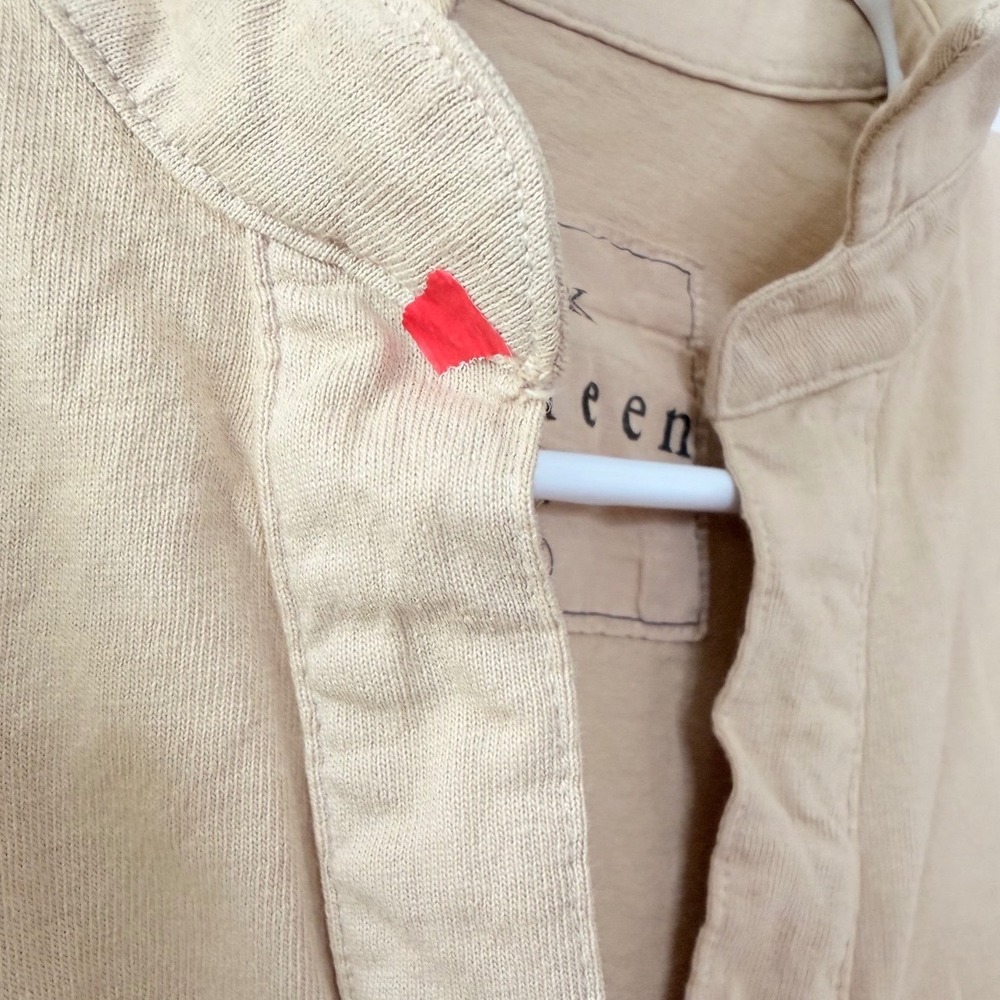 FRANK & EILEEN Tan Patrick Popover‎ Minimalist Coastal Pullover Shirt MED $178 - Picture 9 of 11